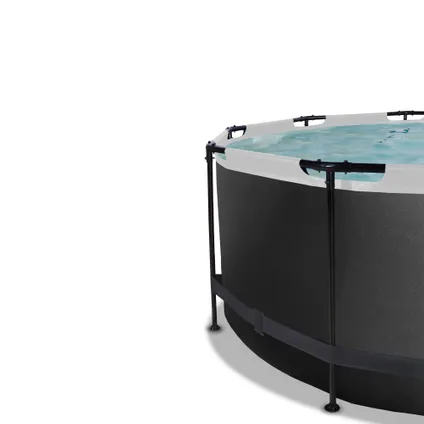 EXIT piscine hors-sol cuir noir Ø360x122 cm avec pompe filtre 5