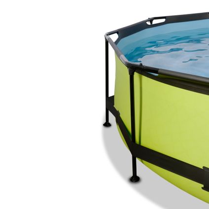 EXIT Lime zwembad met filterpomp groen Ø244x76cm
