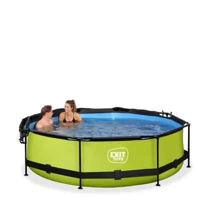 EXIT Zwembad ø300x76cm met schaduwdoek en filterpomp 8