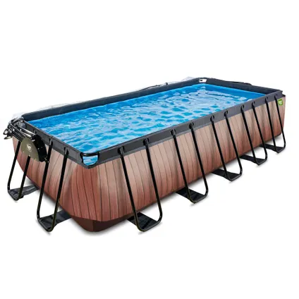 EXIT piscine hors-sol bois 540x250x122cm avec toit 7