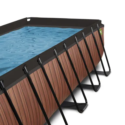 EXIT opzetzwembad wood 540x250x122cm met overkapping 10