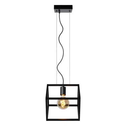Lucide hanglamp Fabian zwart E27 6