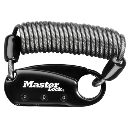 Master Lock zwart rugzakslot van 60mm met combinatiekeuze