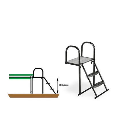 EXIT Trampoline platform met ladder voor framehoogte van 50-65cm 2