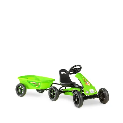 Kart EXIT Foxy Green avec remorque vert