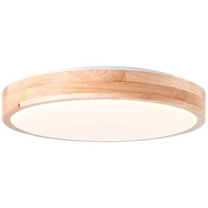 Brilliant plafonnier LED Slimline bois blanc ⌀34cm 60W