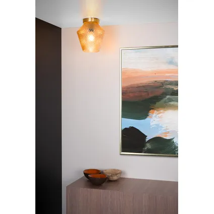 Lucide plafondlamp Rosalind amber ⌀21cm E27 2