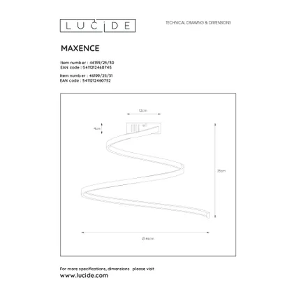 Lucide plafondlamp LED Maxence wit 24W 6