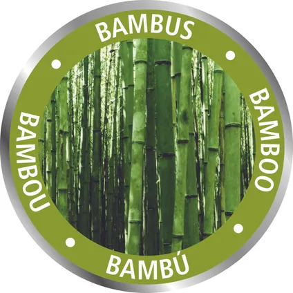 Valet de WC Wenko Bambusa noir mat acier laqué/bamboe 18x72,5x18cm 6