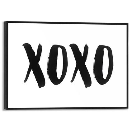 Schilderij XOXO zwart-wit 30x20cm