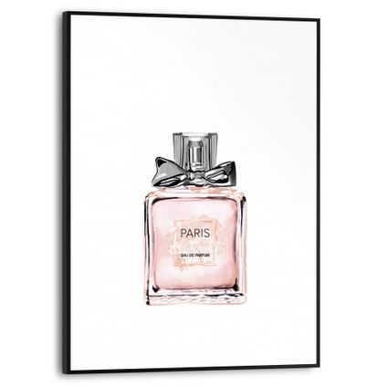 Decoratief paneel Roze parfumfles Parijs 30x40cm MDF