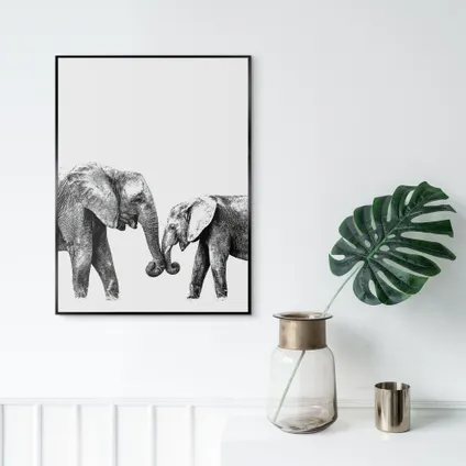 Schilderij Olifanten zwart-wit 30x40cm                                                                                                                                                                                                                                                                                                                                                                                                                                                                                                                                                                                                                                                                                                                                                                                                                                                                                                                                                                                                                                                                                                                                                                                                                            2