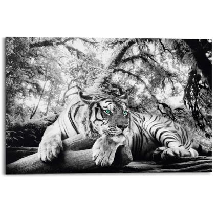 Tableau Tigre noir/blanc 90x60cm
