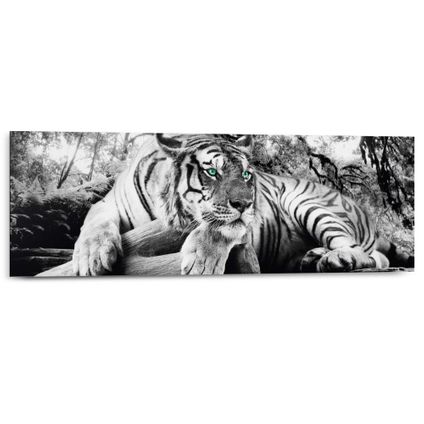 Panneau décoratif tigre dans la jungle 90x30cm MDF