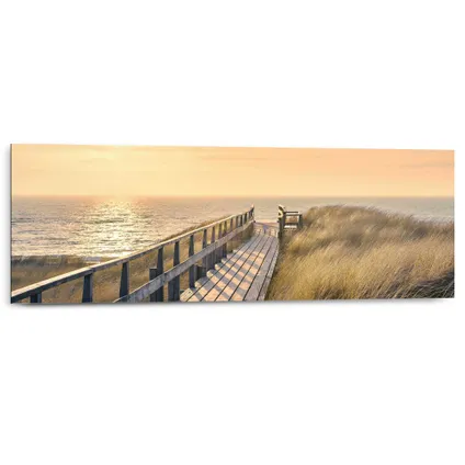Panneau décoratif Chemin de la plage au crépuscule 90x30cm MDF