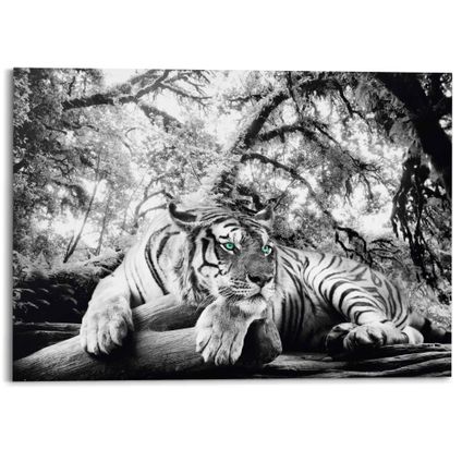 Panneau décoratif tigre dans la jungle 140x100cm MDF