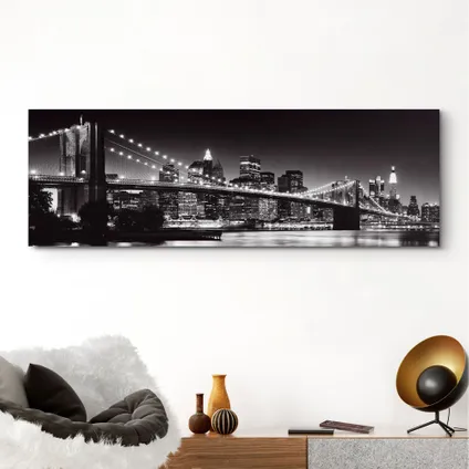 Decoratief paneel Brooklyn bridge manhattan zwart-wit 156x52cm MDF                                                                                                                                                                                                                                                                                                                                                                                                                                                                                                                                                                                                                                                                                                                                                                                                                                                                                                                                                                                                                                                                                                                                                                                               2