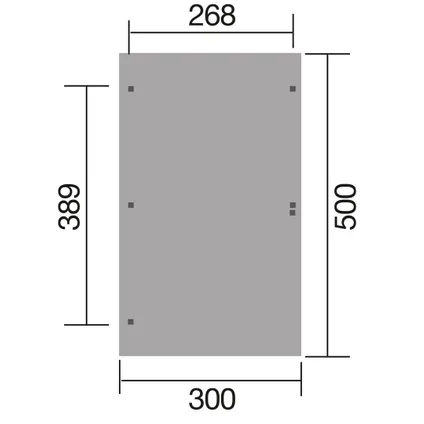 Weka enkele carport 606 A GR1 met ronde boog 300x500cm 3