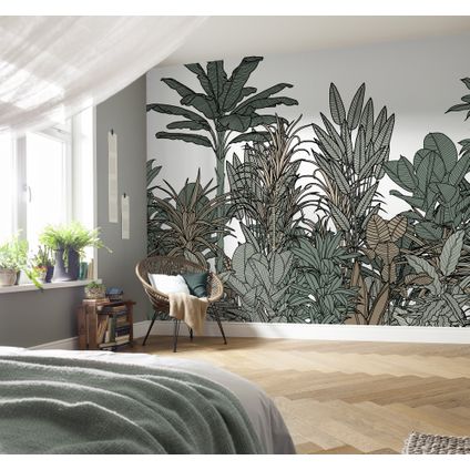 Komar photo murale Doodle plants color 350x250cm