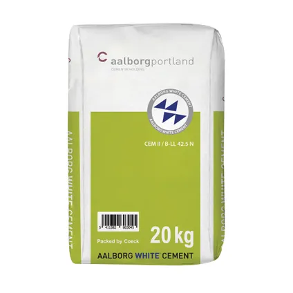 Ciment blanc Aalborg cem 42,5n 20kg +palette