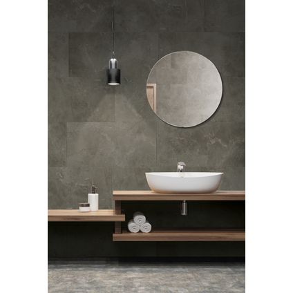 Grosfillex wandpaneel Gx Wall+ PVC Grey Marble 30x60cm