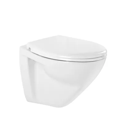 Aquavive hangtoilet Lanico wit | Soft-close toiletzitting | Randloos toiletpot