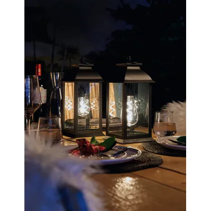 LUXFORM Luxform Lampe de table a LED a piles Black Lantern Lumiere A60 pas  cher 