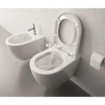 Aquavive hangtoilet Mazaro wit | Soft-close toiletzitting | Randloos toiletpot 5
