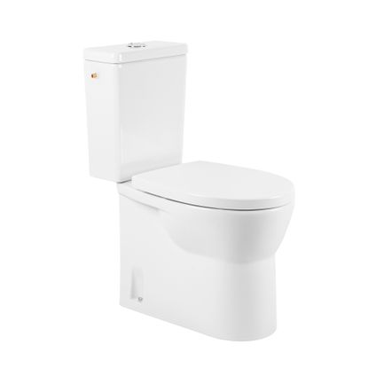Aquavive duoblok toilet Cormor I Universele afvoer I Randloos toiletpot wit