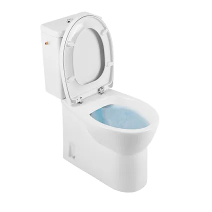 Aquavive duoblok toilet Cormor I Universele afvoerI Randloos toiletpot wit 3