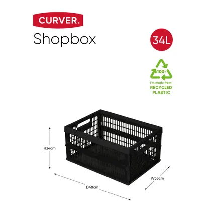 Caisse pliante Curver Shopbox 34L 3