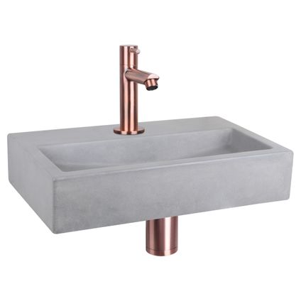 Lave-mains Differnz Mix&Match Flat beton droit cuivre rouge