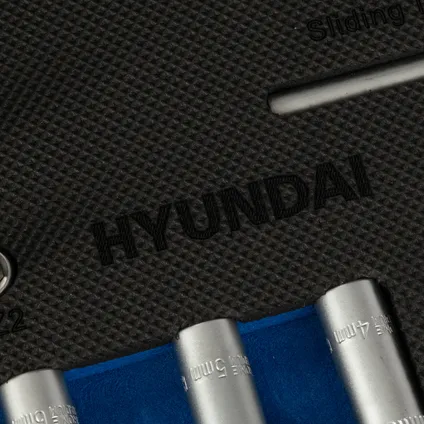 Hyundai doppen- en bitset 1/4'' 52-delig 6