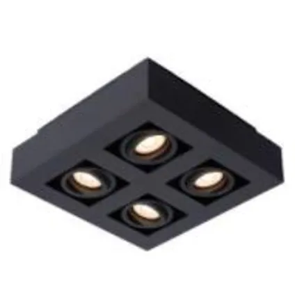 EGLO plafondlamp Mendoza zwart 4xGU10 2
