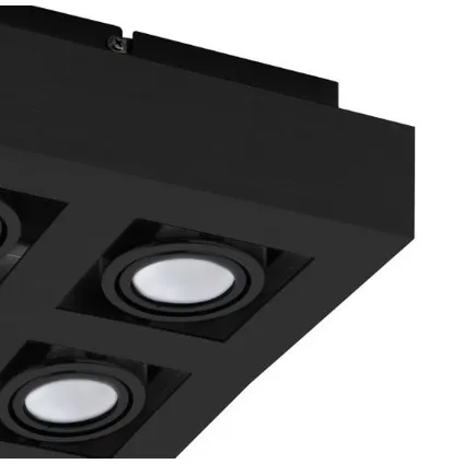 EGLO plafondlamp Mendoza zwart 4xGU10 4
