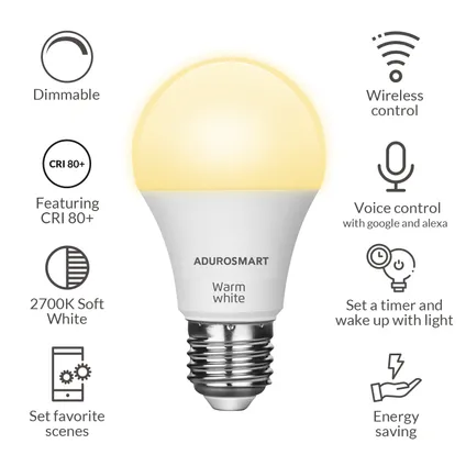 AduroSmart ERIA® startpakket, 1 Warm White lamp en dimmer 3