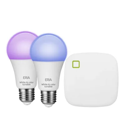 AduroSmart ERIA® startpakket, 2 Tunable Colour lampen en hub 2