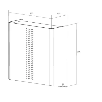 Loggere handdoekdispenser One pure 300x123x300mm RVS 2