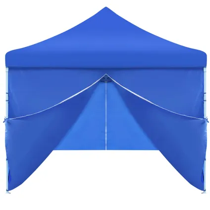 vidaXL Tente de réception pliable avec 8 parois 3x9 m Bleu 5