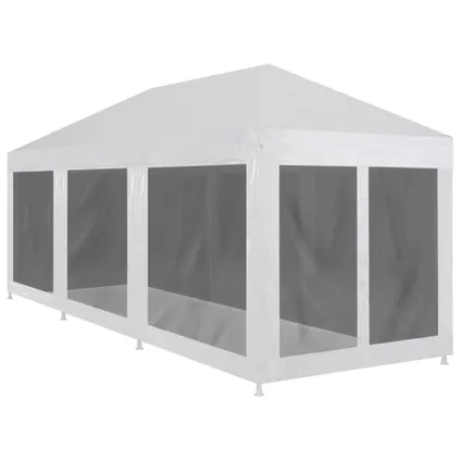 vidaXL Tente de réception avec 8 parois en maille 9 x 3 m