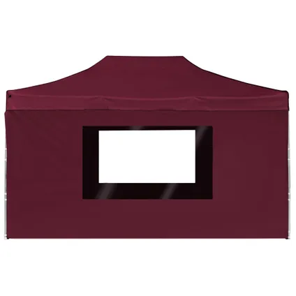 Tente de Réception pliable VidaXL avec parois aluminium 4,5x3m rouge vin 7