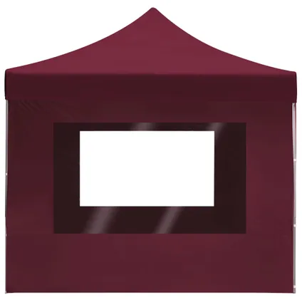 Tente de Réception pliable VidaXL avec parois aluminium 4,5x3m rouge vin 8