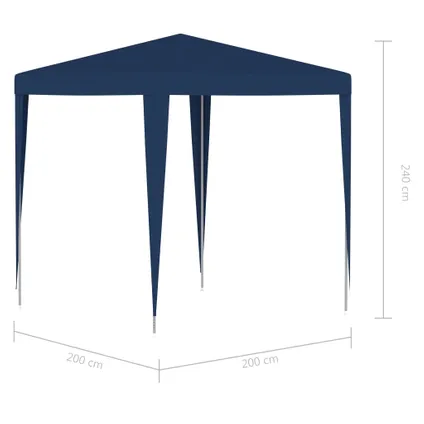 vidaXL Tente de réception 2x2 m bleu 6