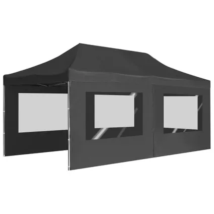 Tente de réception pliable VidaXL avec parois aluminium 6x3m anthracite 6