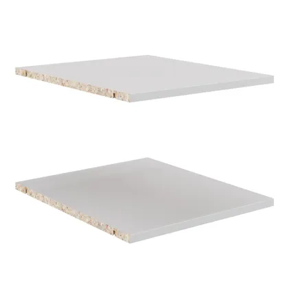 Planches pour module d'armoire blanc 50cm - 2 pièces