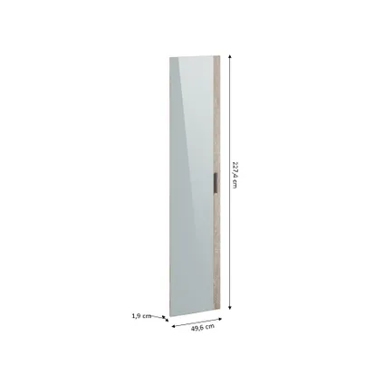 Module porte pivotante avec miroir quincaillerie incluse chêne 235cm 2