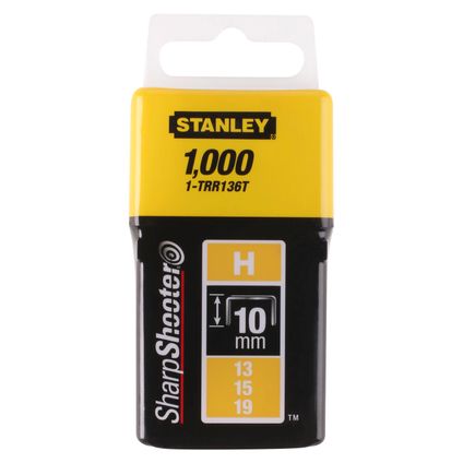 Agrafes Stanley 10mm type H - 1000 pièces