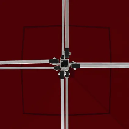 VidaXL partytent opvouwbaar aluminium 2x2m rood bordeaux 3