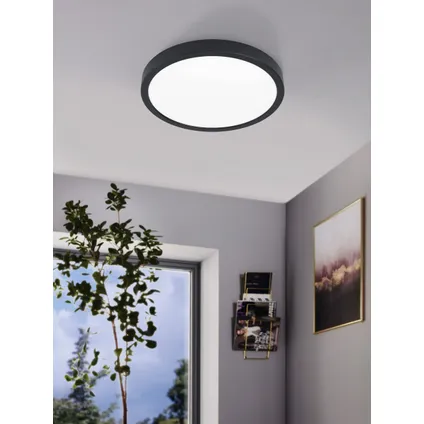 EGLO plafondlamp LED Fueva 5 zwart ⌀28,5cm 20,5W 4