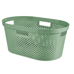 Praxis Curver wasmand Infinity Recycled Dots 40L 58,5x38x26,5cm groen aanbieding